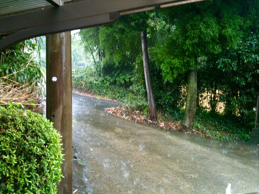 아소산 가는 길에 쏟아진 폭우